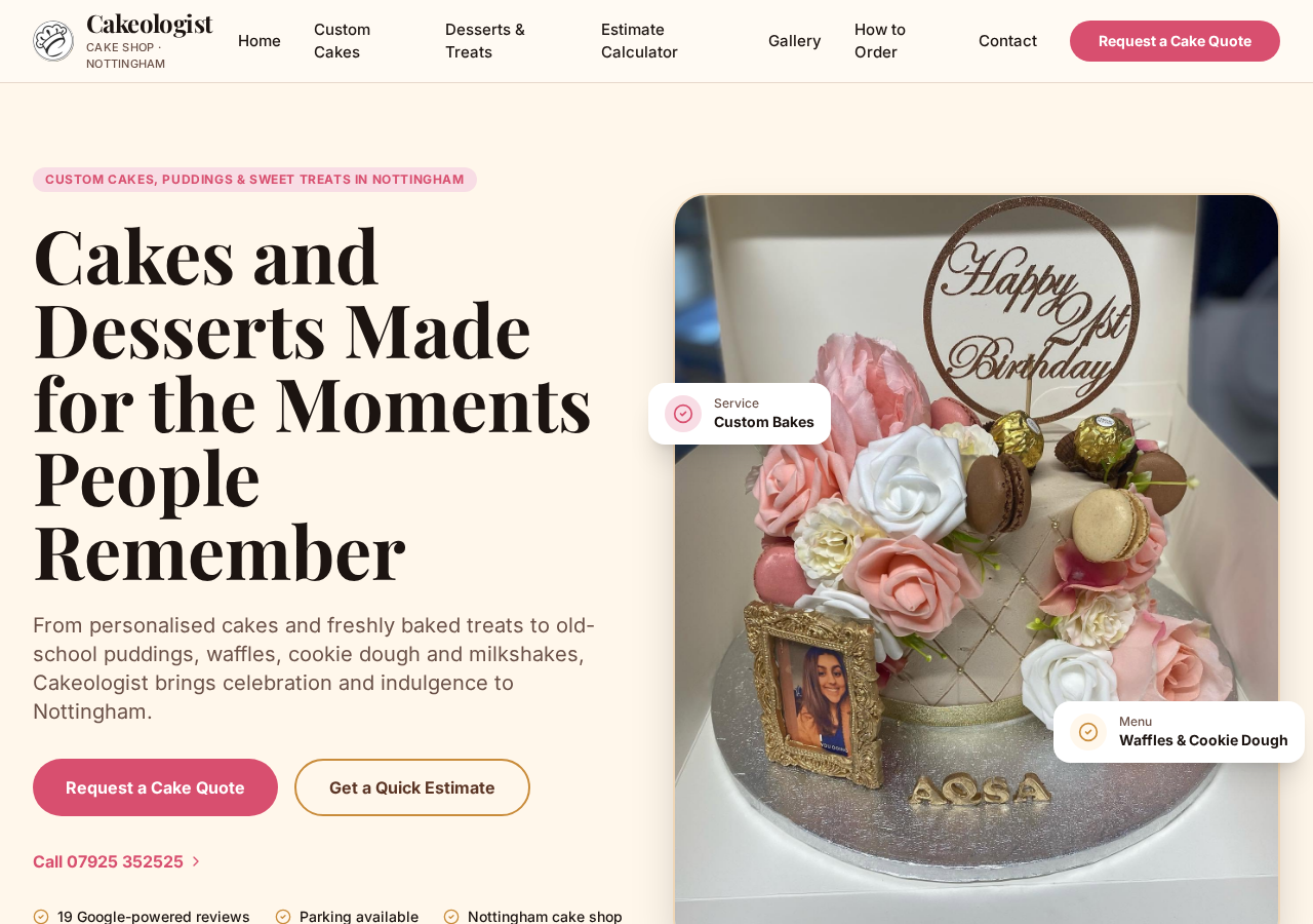 Screenshot of Cakeologist