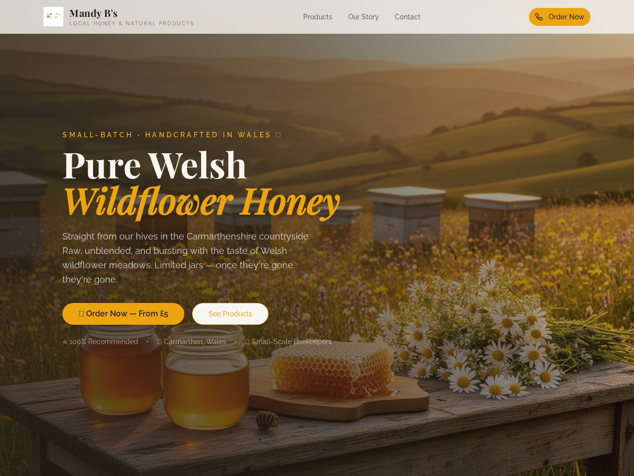 Screenshot of Mandy B's Welsh Honey