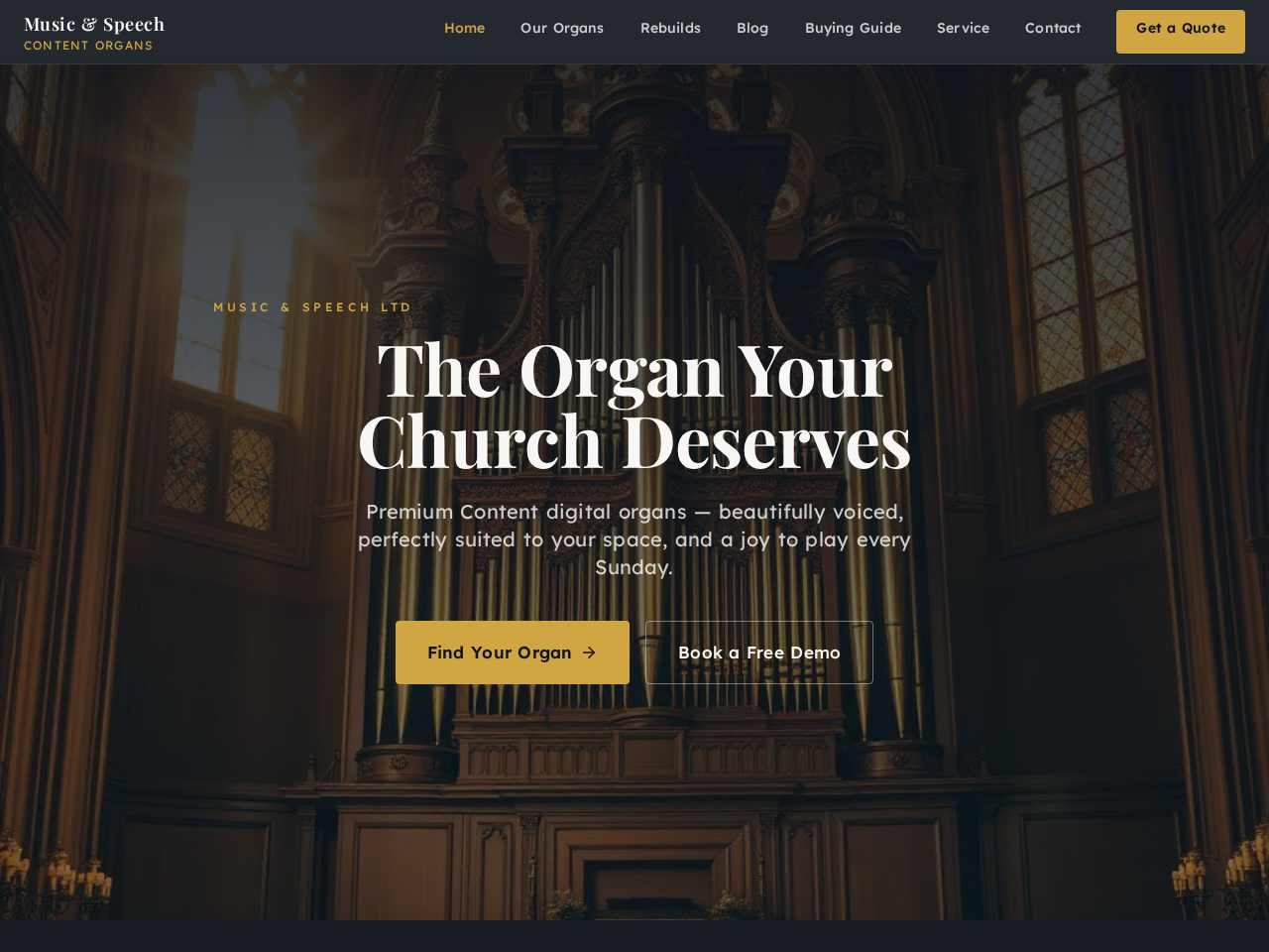 Screenshot of Music and Speech Ltd