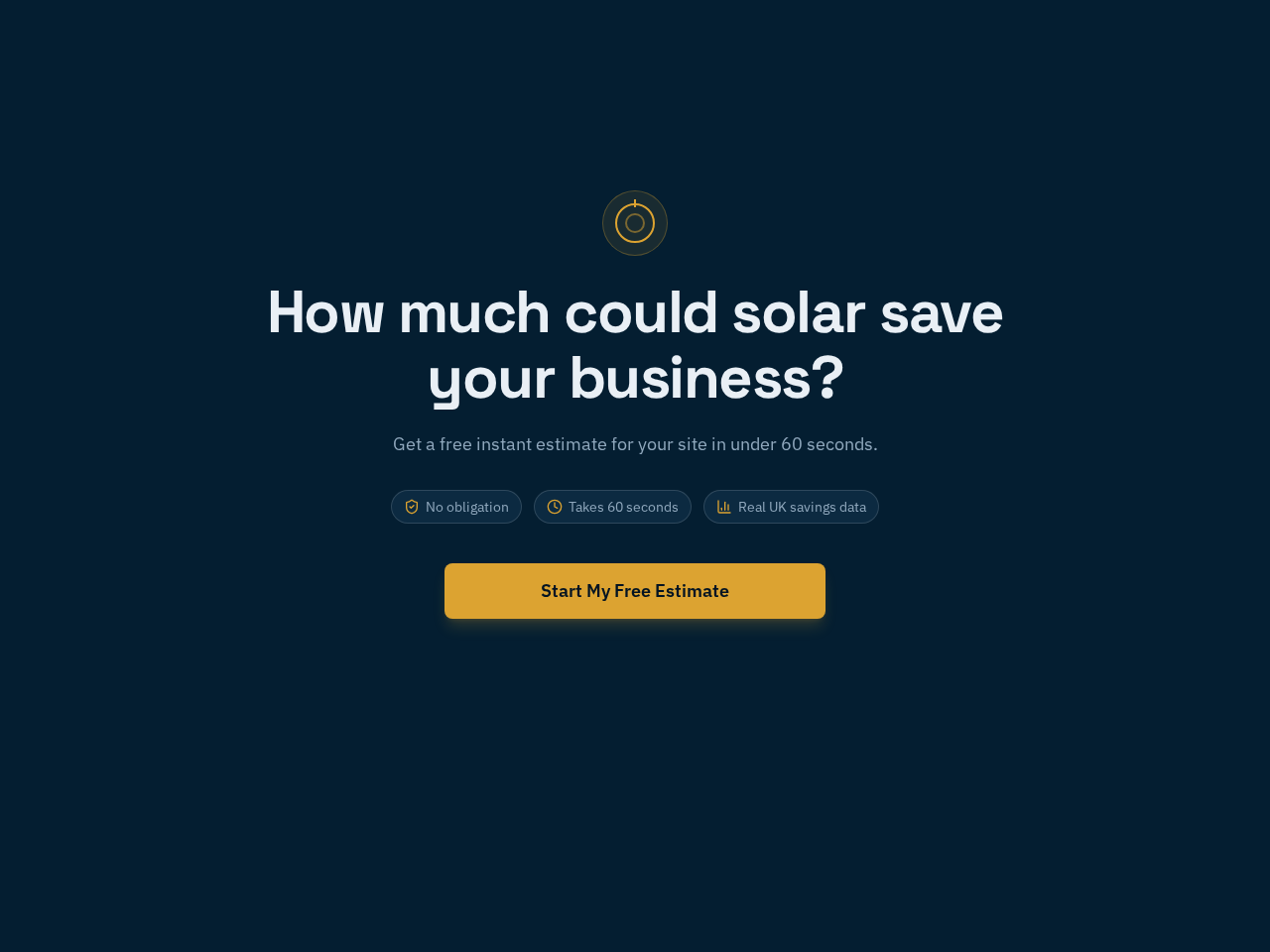 Screenshot of Solar Savings Estimator